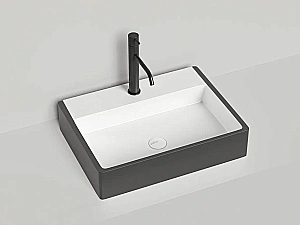 Раковина Salini OTTAVIA 1103201MRH 59,5 из искусственного камня S-Stone, белая матовая, цвет по RAL снаружи купить в интернет-магазине Sanbest