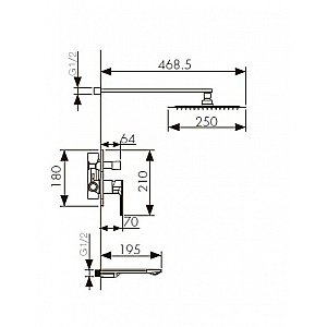 Душевая система Kaiser Linear 59077 хром купить в интернет-магазине сантехники Sanbest