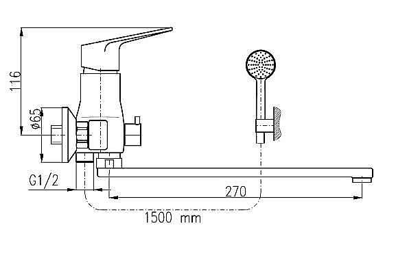 Смеситель для ванны Rav-Slezak VICTORIA VI253.5/1 купить в интернет-магазине сантехники Sanbest