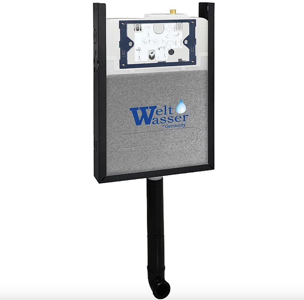 Комплект унитаза WeltWasser AMBERG 404 + GELBACH 002 GL-WT + AMBERG RD-WT кнопка белая купить в интернет-магазине Sanbest