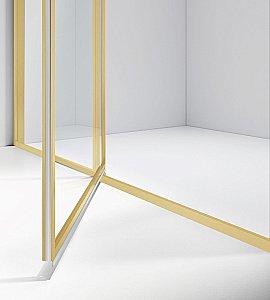 Душевой уголок Vincea Slim VSR-4SLP9012CLG 120х90 стекло прозрачное/профиль золото брашированное купить в интернет-магазине Sanbest