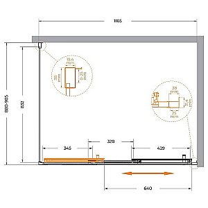 Душевой уголок Cezares Molveno 90x120 AHF-31-120/90-C-GM-IV стекло прозрачное/профиль матовая оружейная сталь купить в интернет-магазине Sanbest