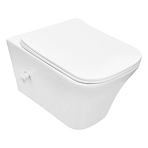 Унитаз подвесной с функцией биде Azario Nove AZ-9321B белый, безободковый, с крышкой микролифт купить в интернет-магазине Sanbest