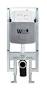 Инсталляция для унитаза WeltWasser WW AMBERG 497 ST WT с белой кнопкой купить в интернет-магазине сантехники Sanbest