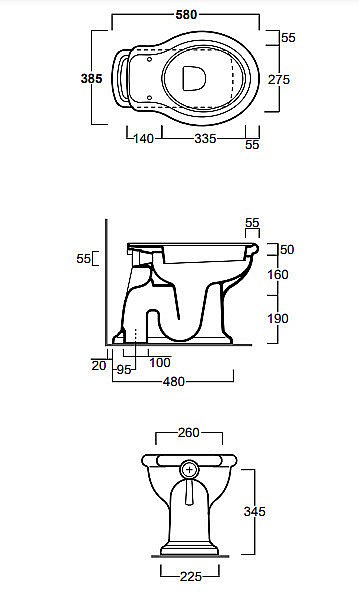 Унитаз приставной SIMAS Lante LA01 белый купить в интернет-магазине Sanbest