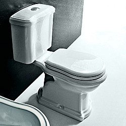 Унитаз напольный Kerasan Retro 1012 с бачком 1081 Белый/кнопка хром купить в интернет-магазине Sanbest