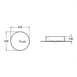 Раковина накладная Vincea 41,5 VBS-104 белая купить в интернет-магазине Sanbest