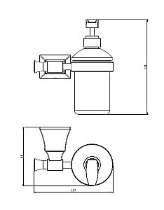 Диспенсер подвесной Art&Max Genova AM-M-012 хром купить в интернет-магазине сантехники Sanbest