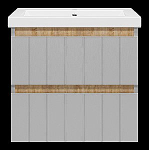 Тумба с раковиной Misty Грэй - 60 Э-Грэ-09060-011По серый для ванной в интернет-магазине Sanbest