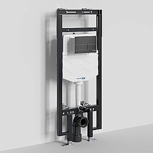 Инсталляция для унитаза WasserKraft Dinkel 58TLT.010.ME.MB04 с черной матовой кнопкой купить в интернет-магазине сантехники Sanbest