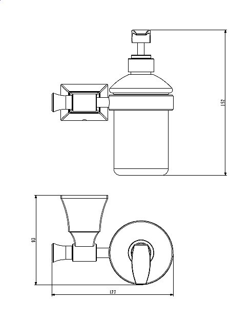Диспенсер подвесной Art&Max Genova AM-M-012 хром купить в интернет-магазине сантехники Sanbest
