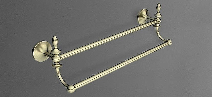 Двойной полотенцедержатель ART&MAX BOHEMIA AM-E-4248-Br бронза купить в интернет-магазине сантехники Sanbest