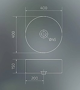 Раковина накладная Gid Esfera 40 N9425 51144 белая купить в интернет-магазине Sanbest