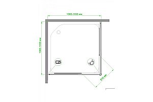 Душевой уголок Royal Bath HPD RB1111HPD-C-BL 110х110 матовое стекло/черный профиль купить в интернет-магазине Sanbest
