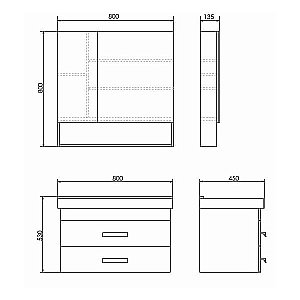 Тумба с раковиной Comforty Никосия 00-00008856 80 дуб темный для ванной в интернет-магазине Sanbest