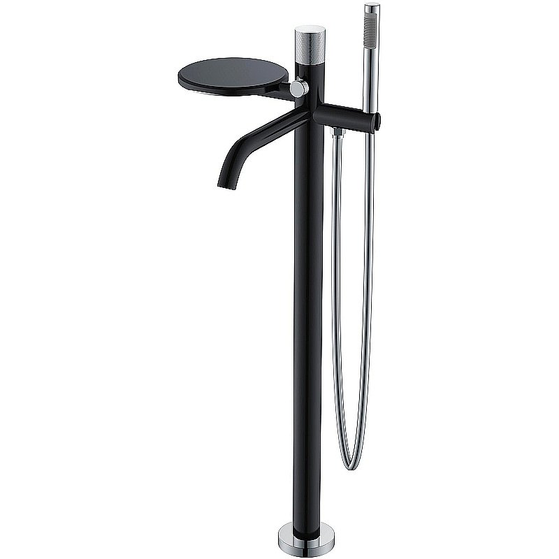 Смеситель для ванны Boheme Stick 129-BCR.2 черный/хром купить в интернет-магазине сантехники Sanbest
