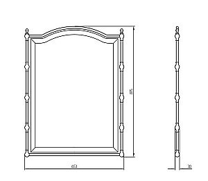 Зеркало Migliore Mirella ML.MRL-6080.DO золото в ванную от интернет-магазине сантехники Sanbest