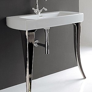 Консоль с раковиной Artceram JAZZ JZC002/JZL001 91.5 серебро для ванной в интернет-магазине сантехники Sanbest