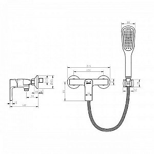 Смеситель для душа Lemark Ursus LM7203BL Черный купить в интернет-магазине сантехники Sanbest