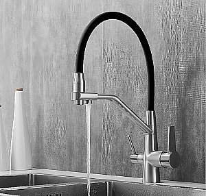 Смеситель для кухни Boch Mann Else BM10426 никель брашированный купить в интернет-магазине сантехники Sanbest