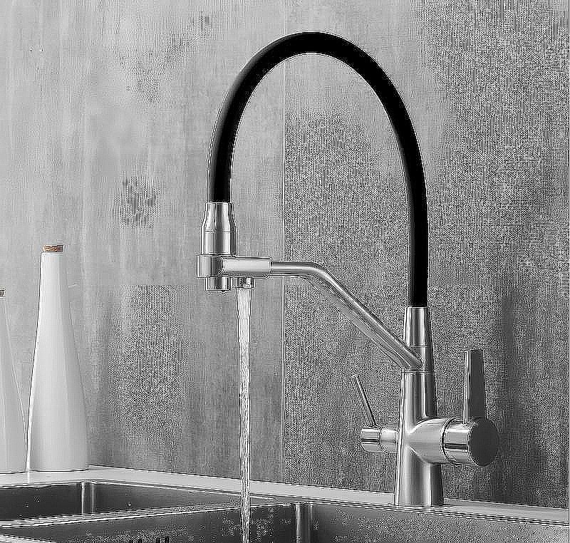 Смеситель для кухни Boch Mann Else BM10426 никель брашированный купить в интернет-магазине сантехники Sanbest