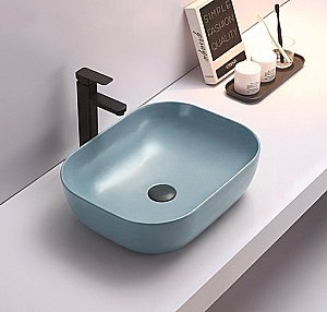 Раковина накладная CeramaLux NC 50,5 78104MHL-4 голубая купить в интернет-магазине Sanbest