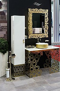 Зеркало Boheme NeoArt Caprice 553 золото поталь в ванную от интернет-магазине сантехники Sanbest