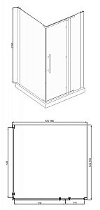 Душевой уголок Bravat BLACKLINE BS090.3113A 90х90 стекло прозрачное/профиль черный купить в интернет-магазине Sanbest