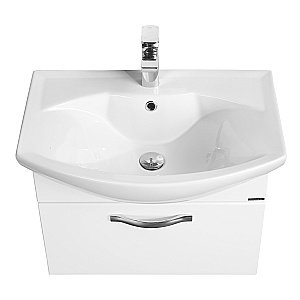 Тумба с раковиной Акватон Ария/Смайл 65 белая глянцевая для ванной в интернет-магазине Sanbest