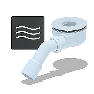 Сифон для душевого поддона RGW АНИ ПЛАСТ E351C-01 502435101-02 волна графит купить в интернет-магазине сантехники Sanbest