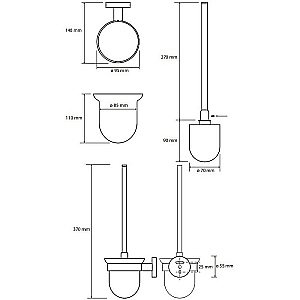 Ершик для туалета Bemeta Hematit 159113017 антрацит купить в интернет-магазине сантехники Sanbest