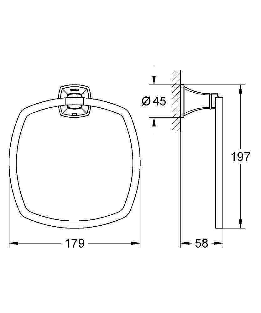 Полотенцедержатель Grohe Grandera 40630000 купить в интернет-магазине сантехники Sanbest