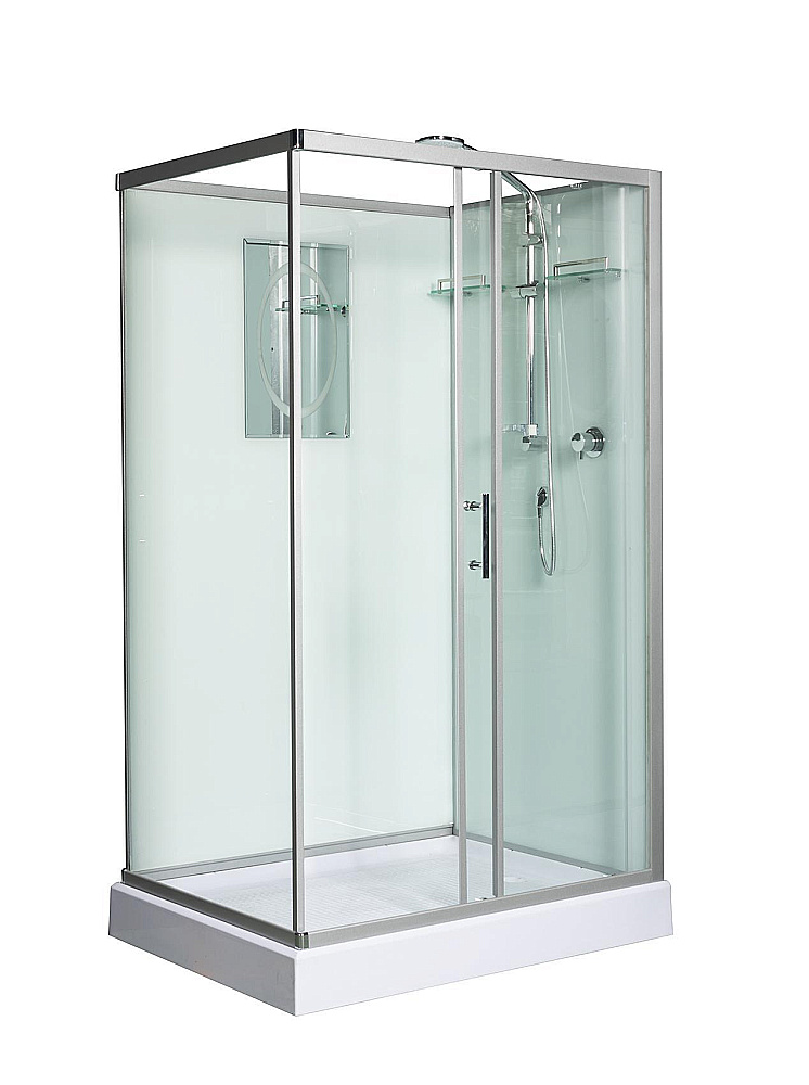 Душевая кабина WeltWasser WW500 LAINE XL 1211 профиль матовый хром/стекло прозрачное купить в интернет-магазине Sanbest