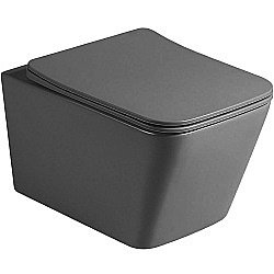 Унитаз Vincea Q-Line VT1-12MA безободковый, с крышкой микролифт, антрацит матовый купить в интернет-магазине Sanbest
