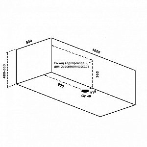 Ванна BAS Ньюлав 180x90 купить в интернет-магазине Sanbest
