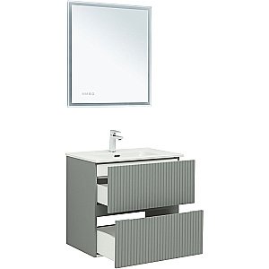 Тумба с раковиной Aquanet Джейн 70 313317 мисти грин для ванной в интернет-магазине Sanbest