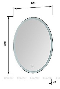 Зеркало LED Aquanet Комо 249357 60x85 в ванную от интернет-магазине сантехники Sanbest