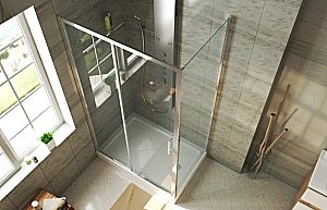 Душевой уголок Bravat LINE BS120.3101A 80х120 стекло прозрачное/профиль хром купить в интернет-магазине Sanbest