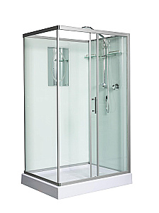 Душевая кабина WeltWasser WW500 LAINE XL 1211 профиль матовый хром/стекло прозрачное купить в интернет-магазине Sanbest