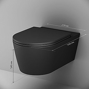 Унитаз подвесной AM.PM Func C8F1701MBSC черный матовый, безободковый купить в интернет-магазине Sanbest