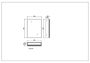 Зеркальный шкаф Aquqtek AQ7508-MC 50,8х66 хром в ванную от интернет-магазине сантехники Sanbest