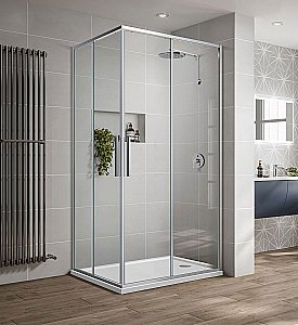 Душевой уголок Vincea Slim-U VSS-2SU900CL 90x90 стекло прозрачное/профиль хром купить в интернет-магазине Sanbest