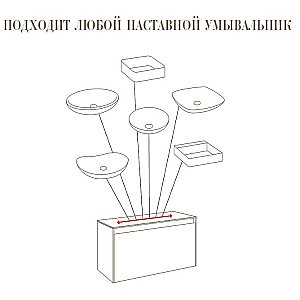 Тумба с раковиной Aqwella Mobi 100 бетон светлый/белый для ванной в интернет-магазине Sanbest