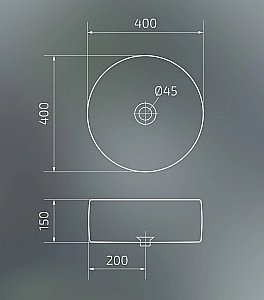 Раковина накладная Gid Esfera 40 N9011 51105 белая купить в интернет-магазине Sanbest