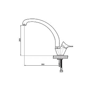 Смеситель для кухни GPD Florus MTE170 купить в интернет-магазине сантехники Sanbest