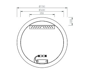 Зеркало с подсветкой Ravak Luna X000001579 70 в ванную от интернет-магазине сантехники Sanbest
