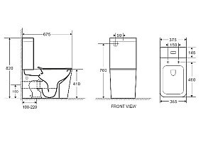 Унитаз напольный WeltWasser WW GELBACH 001 XL MT-BL купить в интернет-магазине Sanbest