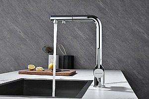 Смеситель для кухни Paulmark Serpentine Se213222-CR хром купить в интернет-магазине сантехники Sanbest