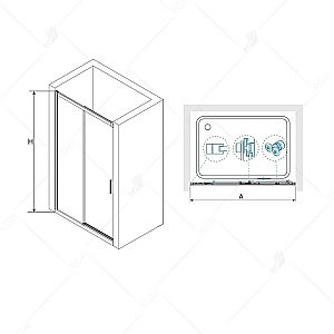 Душевая дверь RGW Leipzig LE-12 100 купить в интернет-магазине Sanbest