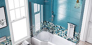 Шторка для ванны Excellent Be Spot 75 хром купить в интернет-магазине Sanbest